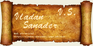 Vladan Sanader vizit kartica